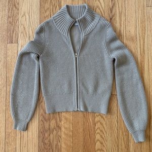 Banana republic cropped zip sweater